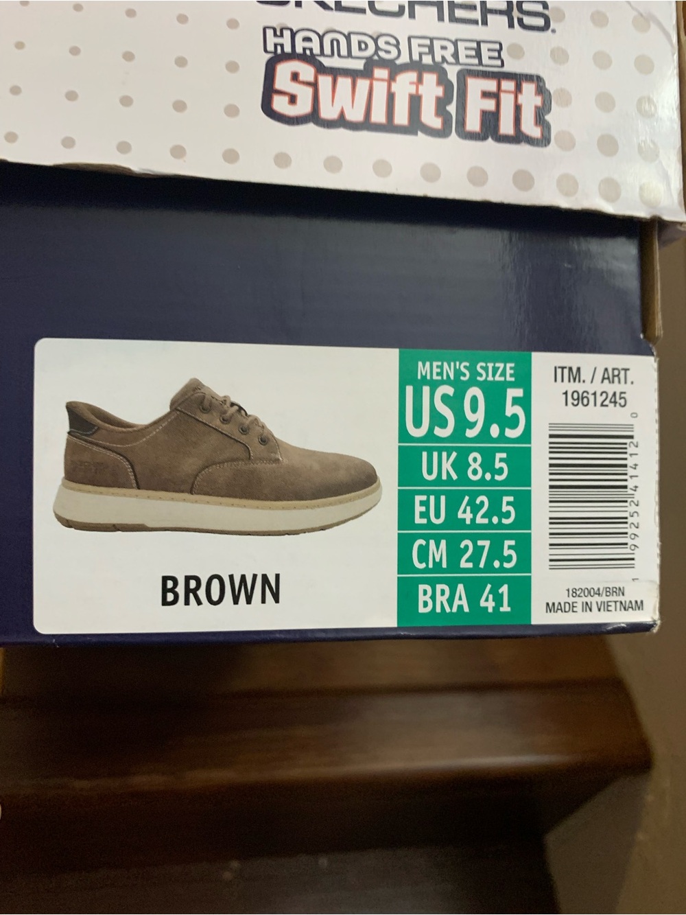New Skechers Men's Tan Brown Lace-Up Casual Slip-On Shoes. Size 9.5 - Picture 8 of 11